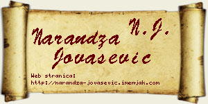 Narandža Jovašević vizit kartica